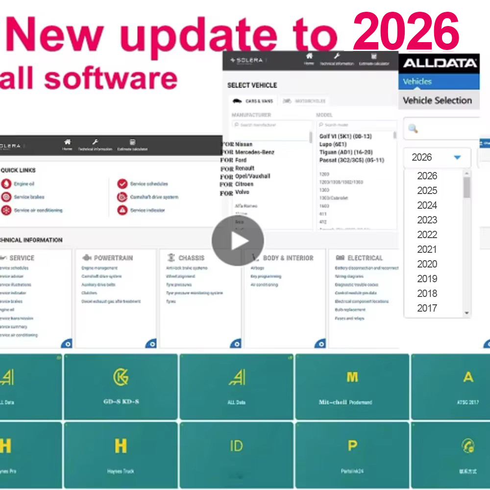 Workshop Tools Diagram - Software Online Alldata 2026: Software per