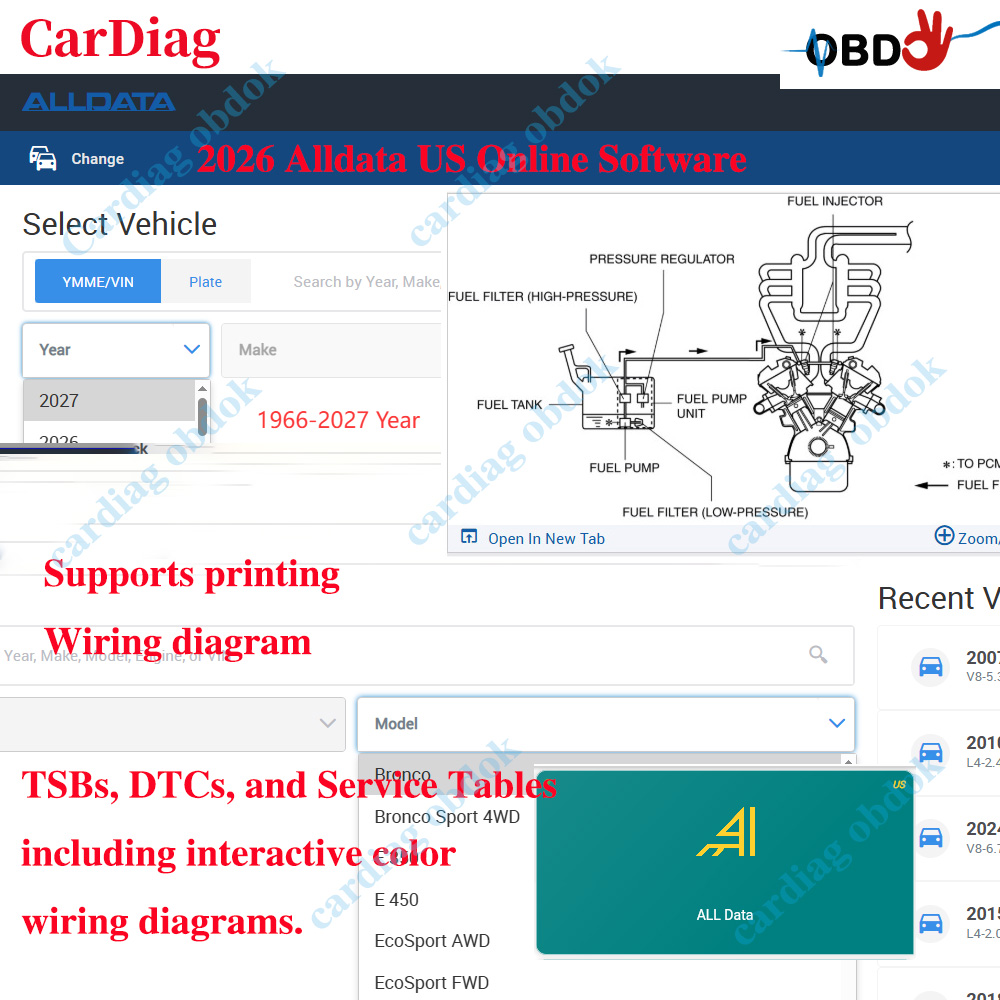 Workshop Tools Diagram - Software Online Alldata USA 2026: Supporta
