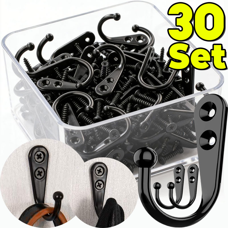 Screw Organizer Kit - Ganci in Metallo Nero con Viti,