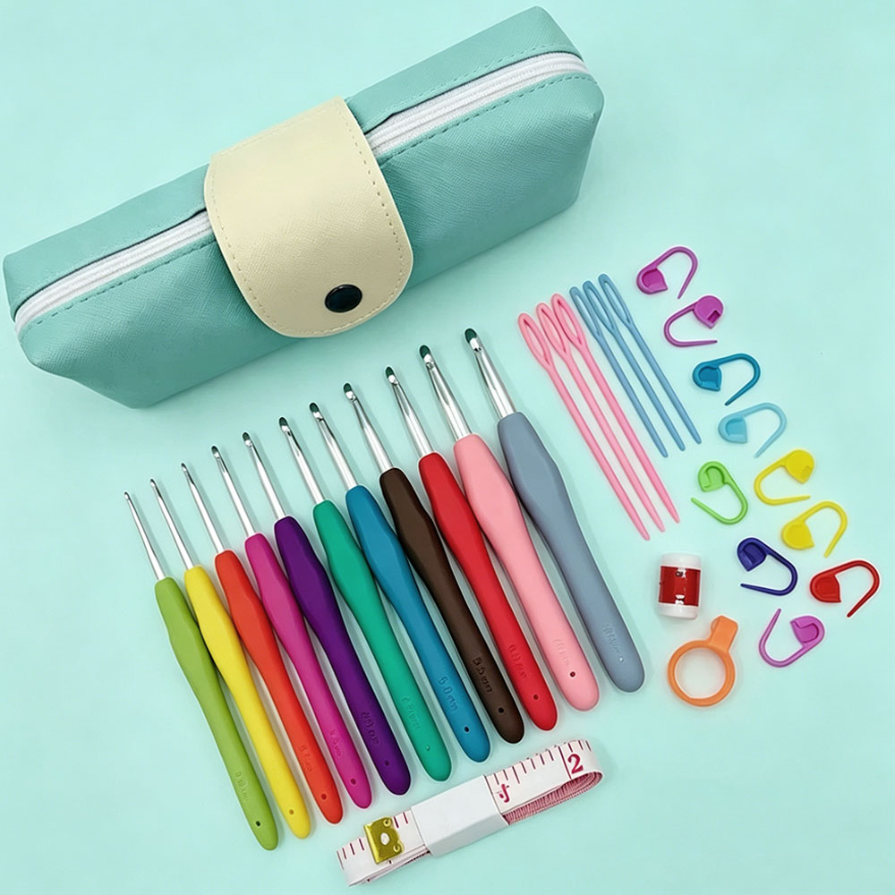 Workshop Tools Diy - Set di 37 uncinetti con borsa