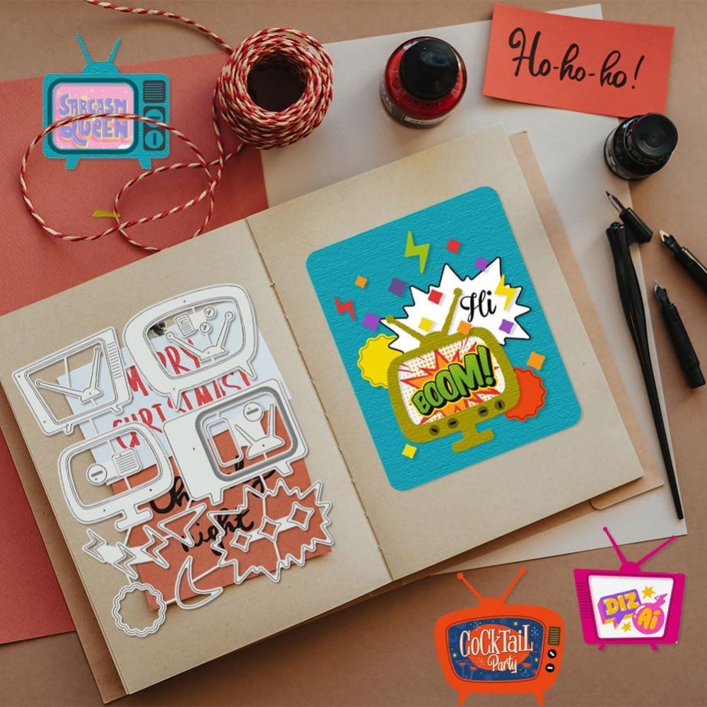 Retro TV Fustelle Stencil Tela - Workshop Tools Diy recensione e prezzo