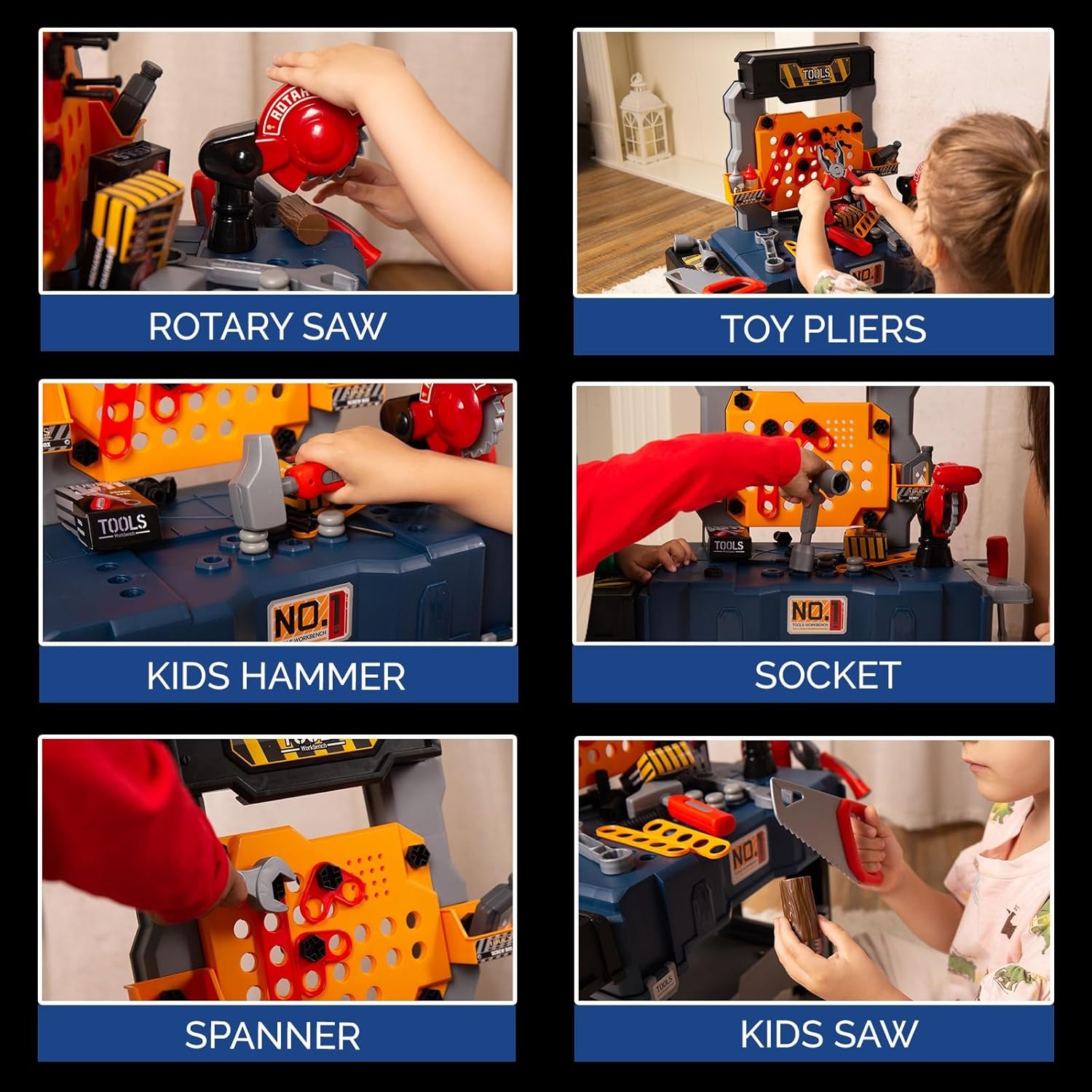 65PCS Set di panche per attrez - Tools Workshop Kids recensione e prezzo