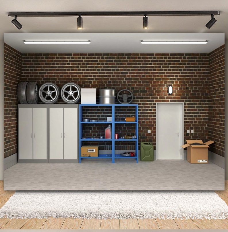 Fondali per garage vintage Str - Workshop Tools Background recensione e prezzo